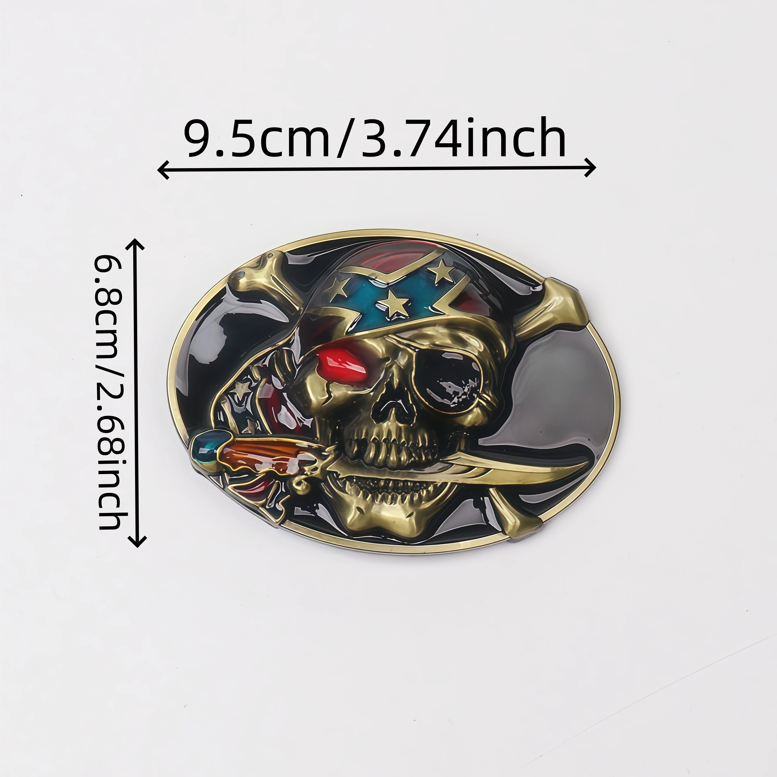 A Retro Western-Style Belt Buckle, Metal Buckle, Wide Belt B