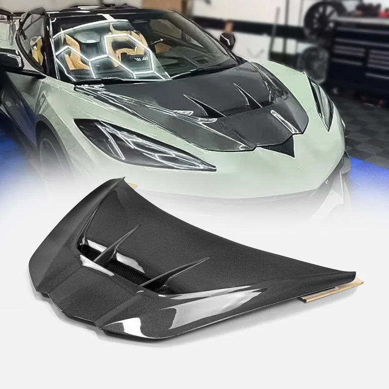 

Передний капот для Chevrolet Corvette C8 ZR1, передний капот автомобиля, внешний модный аксессуар