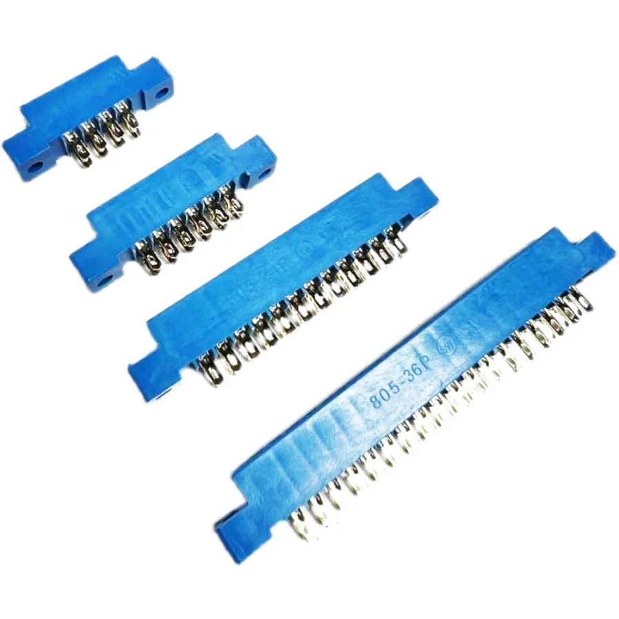 New 1PC 805 Series 3.96mm Pitch PCB Slot Solder Card Edge Connectors 8-72 Pin 16styles Wholesale