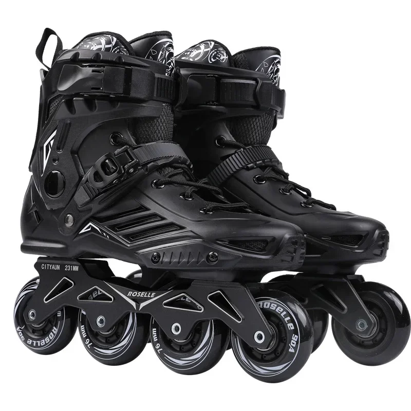 

Skating Shoes for Students Roller Skates Straight Row Roller Skates for men and women single row flat flower shoes