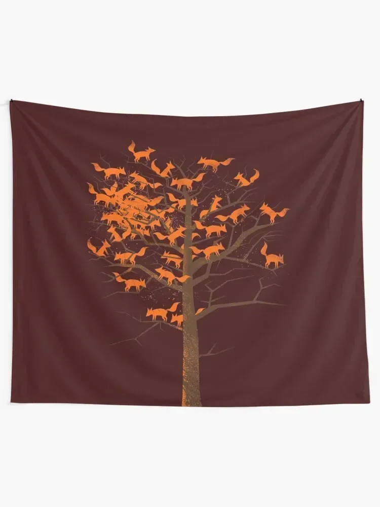 Blazing Fox Tree Tapestry Room Aesthetic Outdoor Decoration Christmas Decoration Tapestry