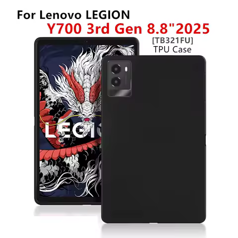 Case For Lenovo LEGION Y700 3rd Generation 8.8 inch 2025 Protective Cover TB321FU 8.8"Black Silicone soft shell TPU Tablet funda