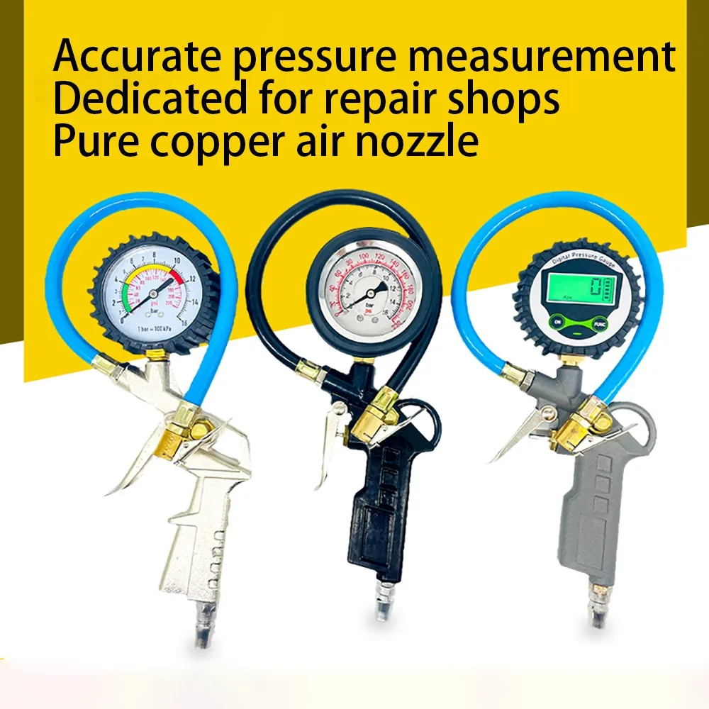 High-Precision Tire Pressure Monitor Digital Display Tire Pressure Deflation Inflation Gun