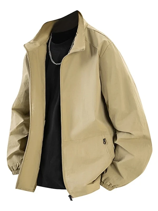 

Повседневная мужская модная универсальная куртка Jaet, весна-осень, Новое поступление, подставка из полиэфирного волокна, подходит для застежки-молнии