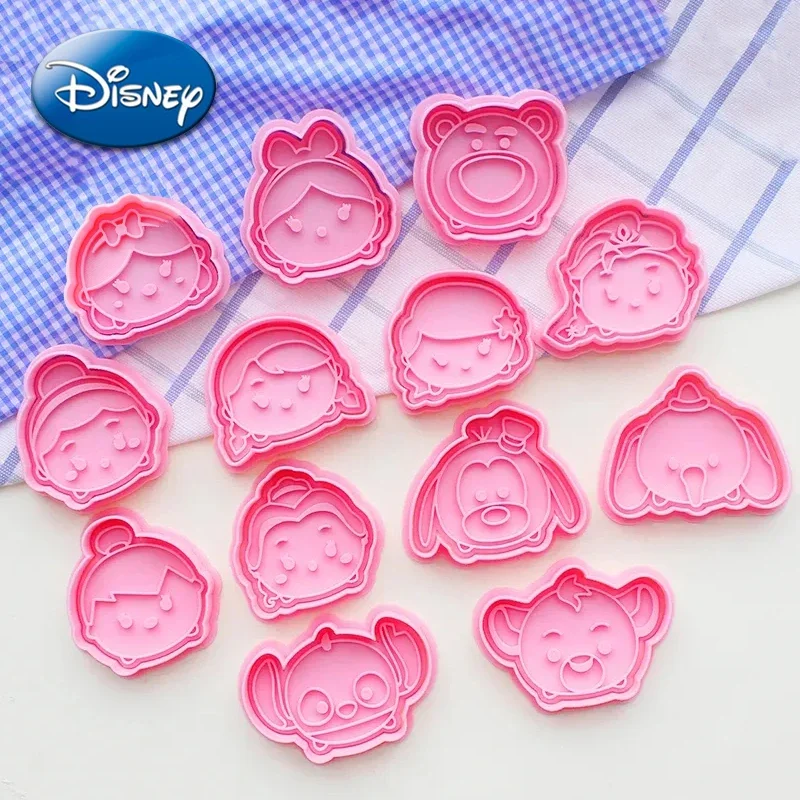 Disney Princess Stitch Cookie Cutter Lotso Cute Anime Figure Biscuit Mould Press Stamp Embosser Candy Mold 3D DIY Reusable Model