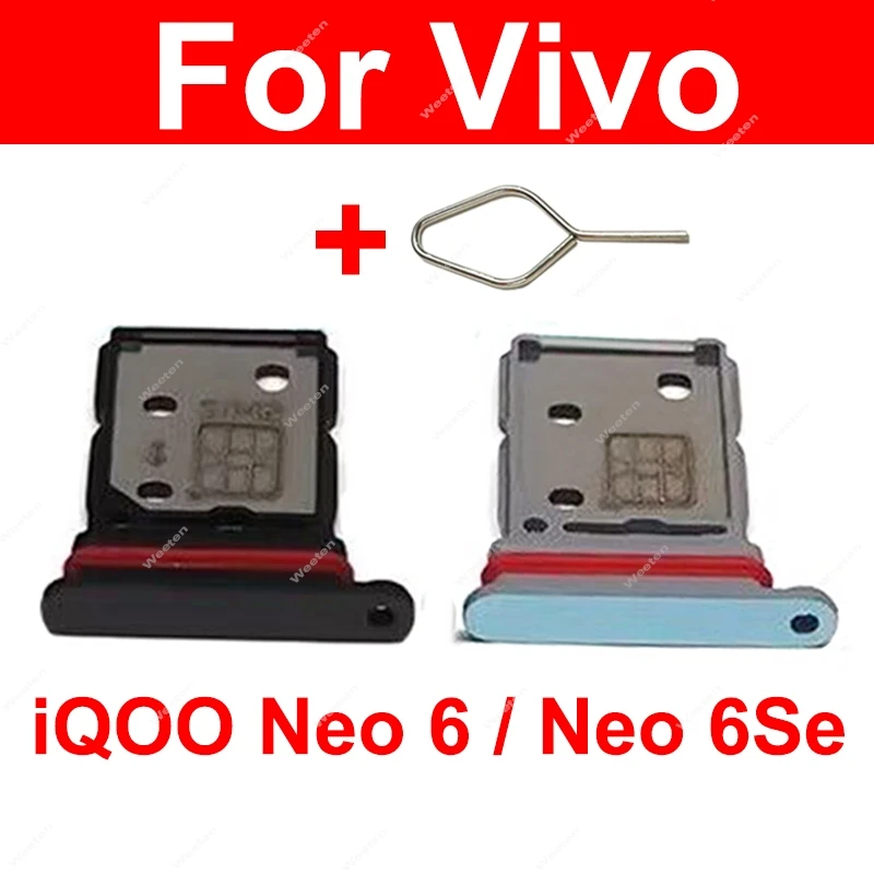 

Лоток для SIM-карты для Vivo iQOO Neo 6 Neo 6Se, слот для SIM-карты, держатель адаптера для карты, запасные части