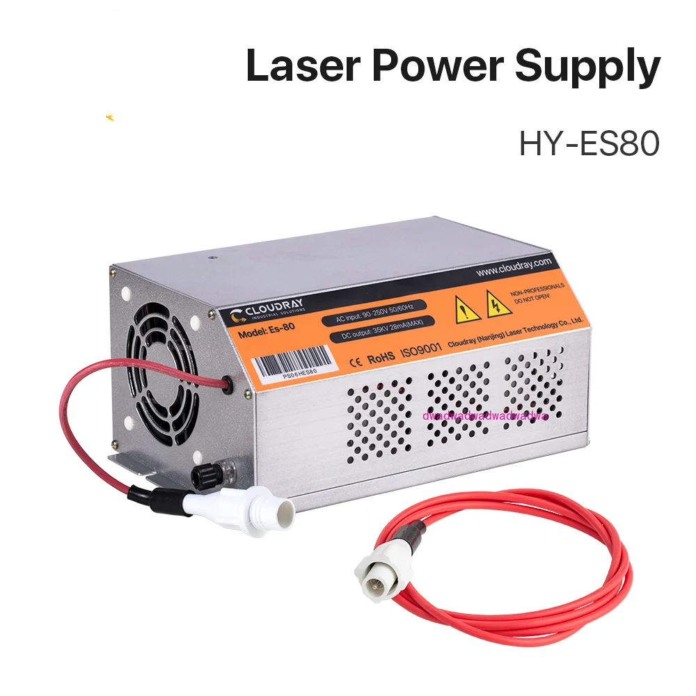 

Cloudray 80-100W HY-Es80 CO2 Laser Power Supply for CO2 Laser Engraving Cutting Machine Es Series