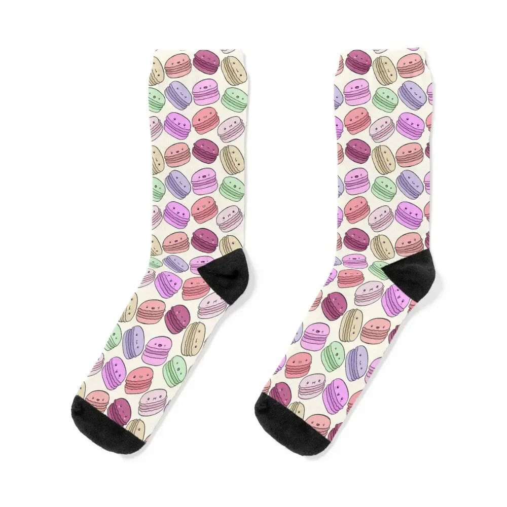 Cute pastel colorful macaron pack Socks new year funny gifts Soccer snow Women's Socks Men's