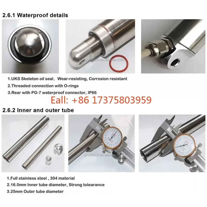 12/v Dc Motor Tubular Mini Electric Linear Actuators 50kg