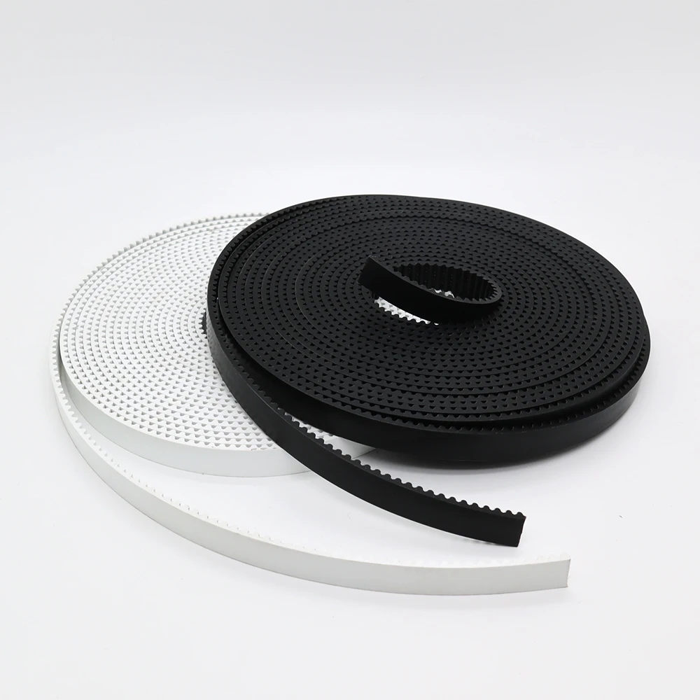 HTD 3M Open Synchronous Belt PU 3M Timing Belt Width 6/10/15mm~40mm Polyurethane Steel PU White Black HTD3M Open Belt Cut Length