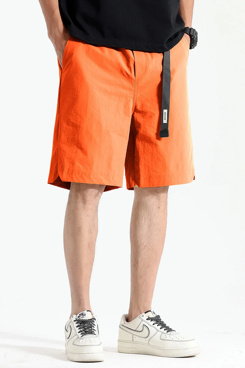 

Новые летние модные однотонные мужские шорты для спорта на открытом воздухе, пляжные трехмерные съемные дорожные карманы, эластичные повседневные L