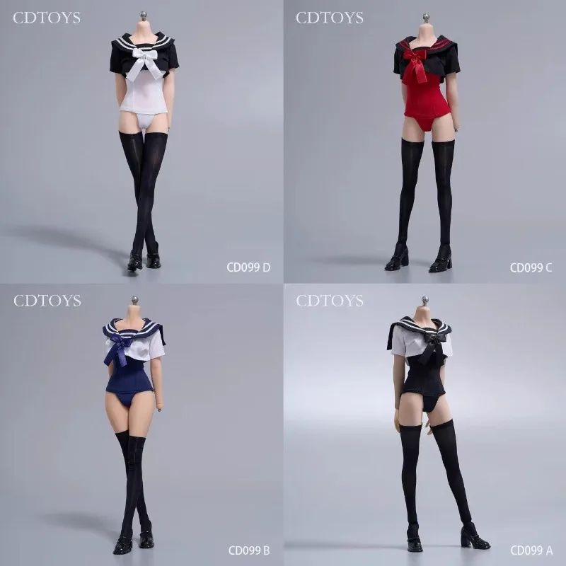 

Pre-sale Cdtoys Cd099 1/6 Scale Female Soldier College Style One-piece Swimsuit Clothes Model for 12'' Action Figures Body Dolls