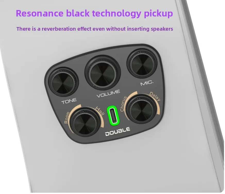 S1 PRO V3 Acoustic Guitar Resonance Pickup with Piezo & Microphone Guitar Pickup Built-in Chorus Delay Reverb
