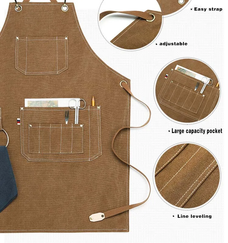 Hochleistungsgurt für Herren mit individuellem Logo, verstellbare Küchenschürze aus PU-Leder, Taillentyp für die Reinigung von Leinwandarbeiten – Detail 5