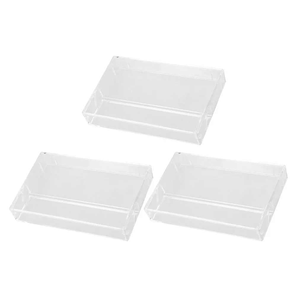 

3pcs Cassette Cases Clear Plastic Cover for Audio Tapes Storage Cassette Storage Box Collectors DJ Use Retro Style