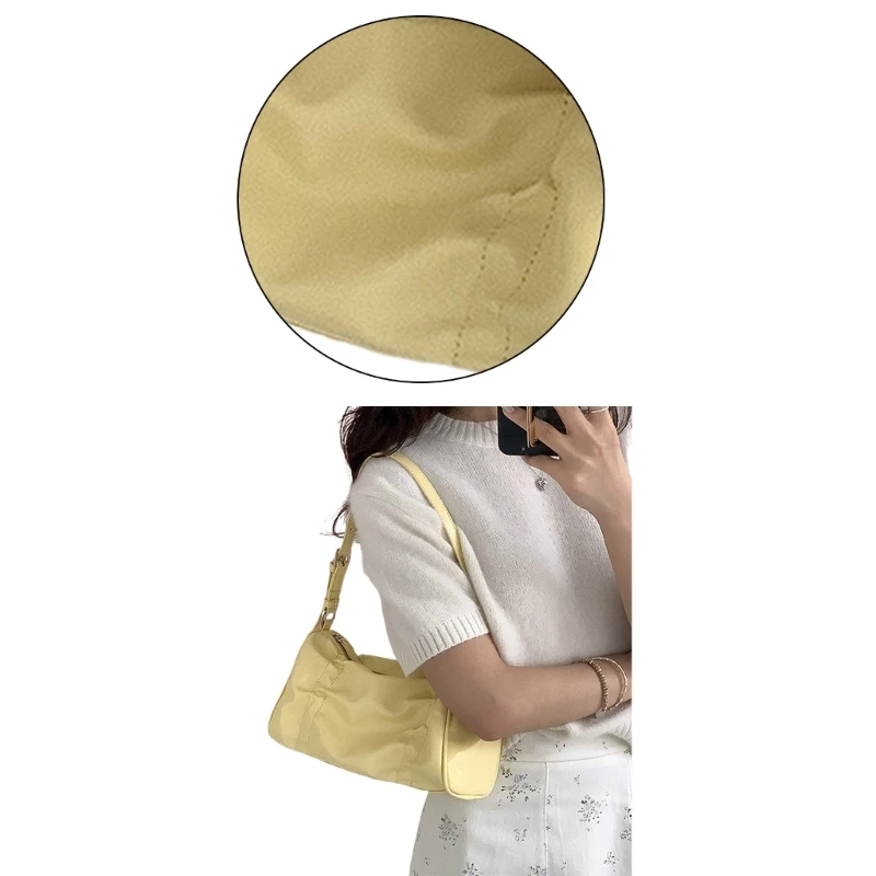 E74B 2024 NEW Pleated Underarm Bag Shoulder Bags for Girl Women Soft Armpit Bag Fashion Bags Large Capacity Leather Handbag