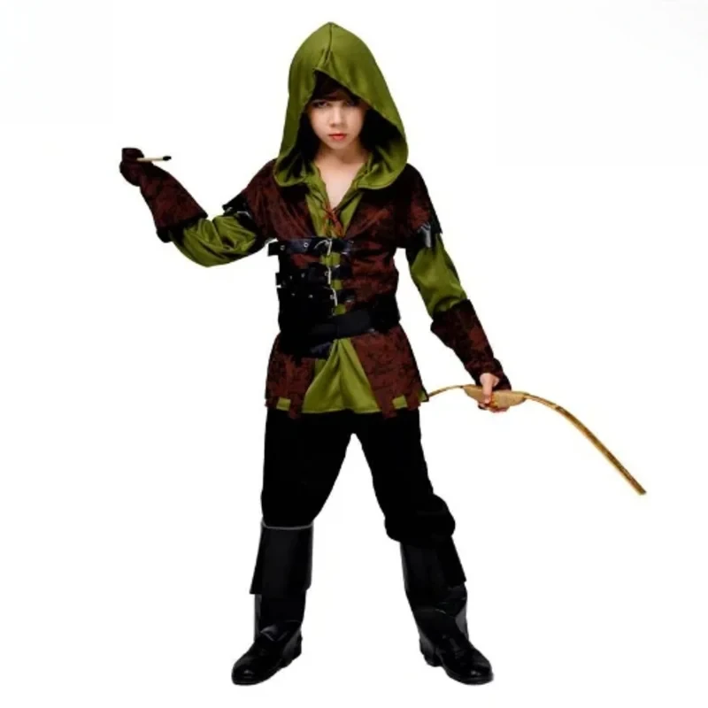 

Cosplay Snailify Kids Archer Costume Boys Hunter Costume Robin Hood Cosplay For Halloween Purim Carnival Party Outfits Anime