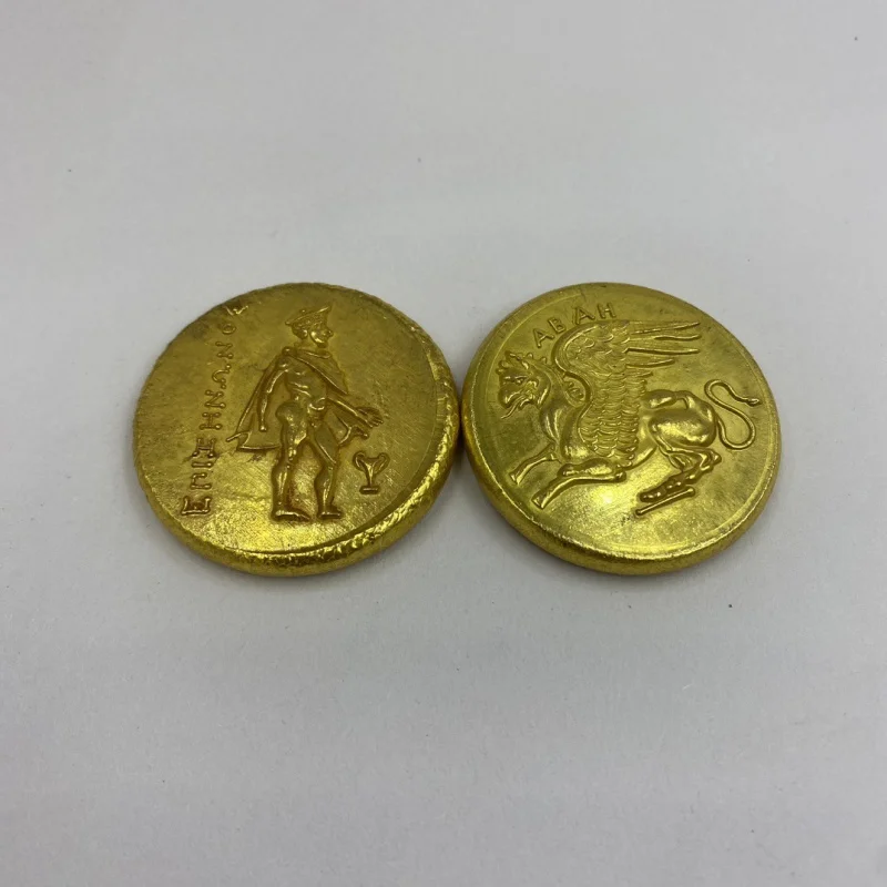 Retro Greek Pegasus Thickened Gold Gilding Coins Coins Mediterranean Creative Decoration Commemorative Play43mm