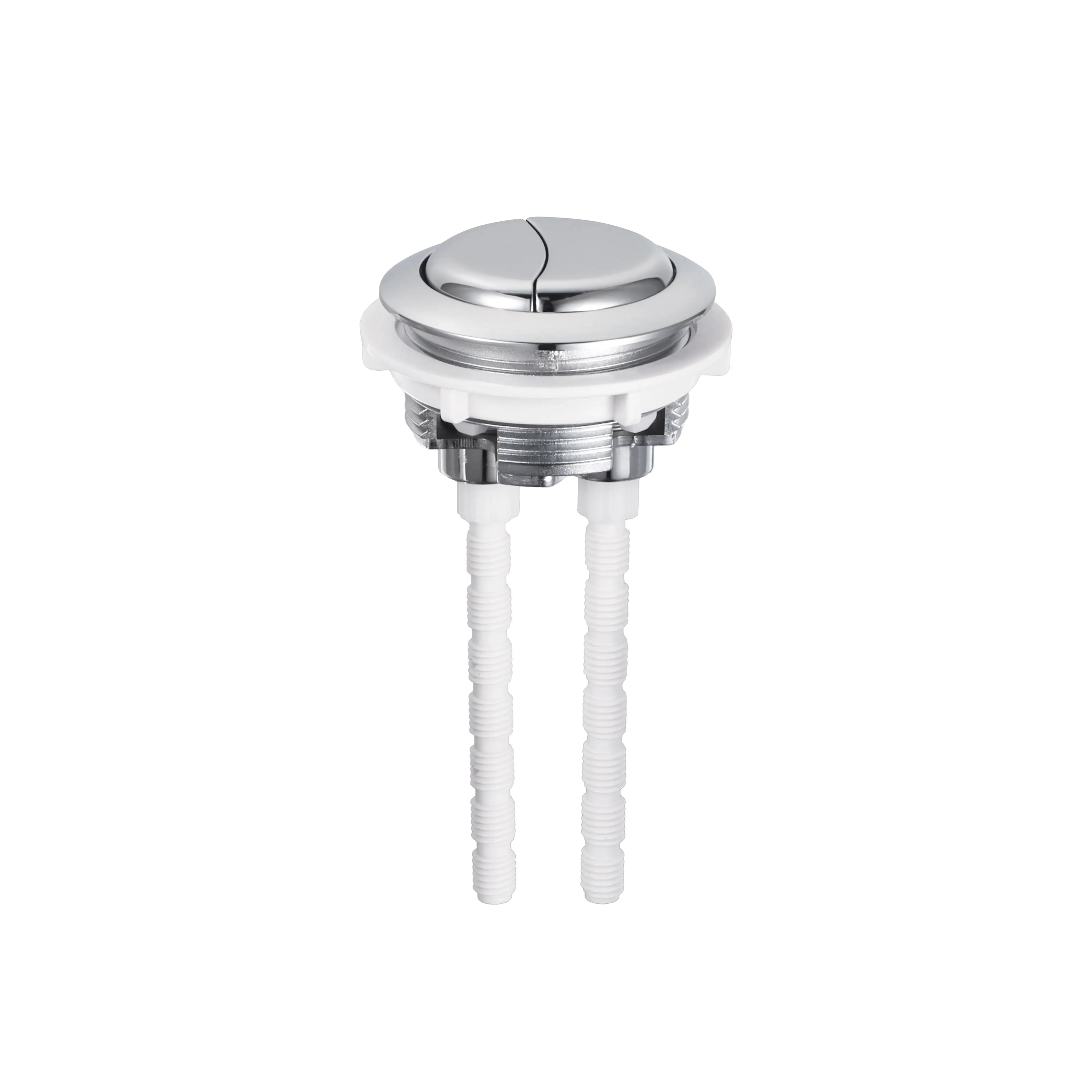 

Toilet Accessory Dual Flush Button Bathroom Repair Brushed Finish Easy Installation DIY-cut Pole Length Sturdy ABS Construction