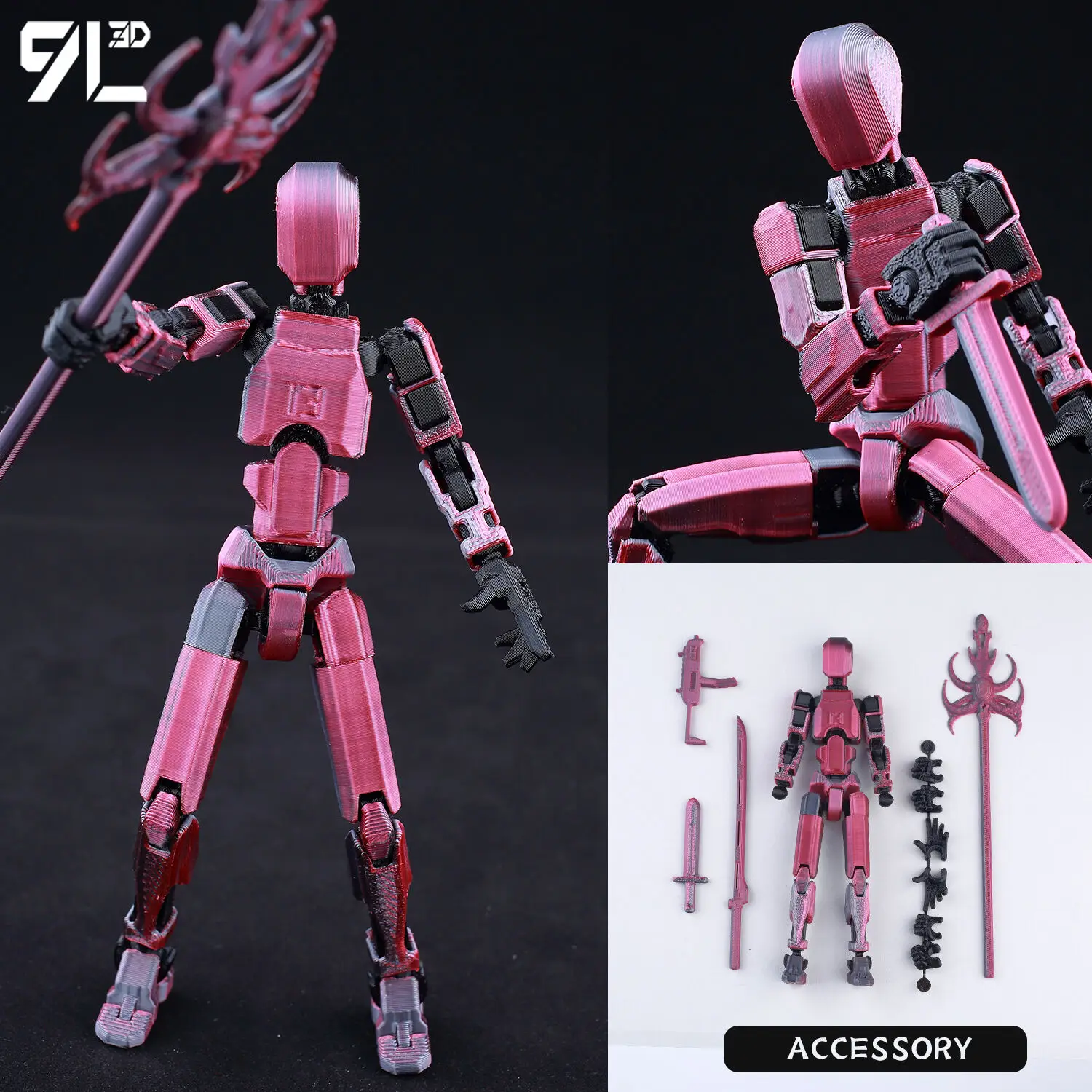 Gradient Multi-color LUCKY ​T13 Premium Quality 13 Joints Action Figure With Strong Durability For Long Term Professional Use​