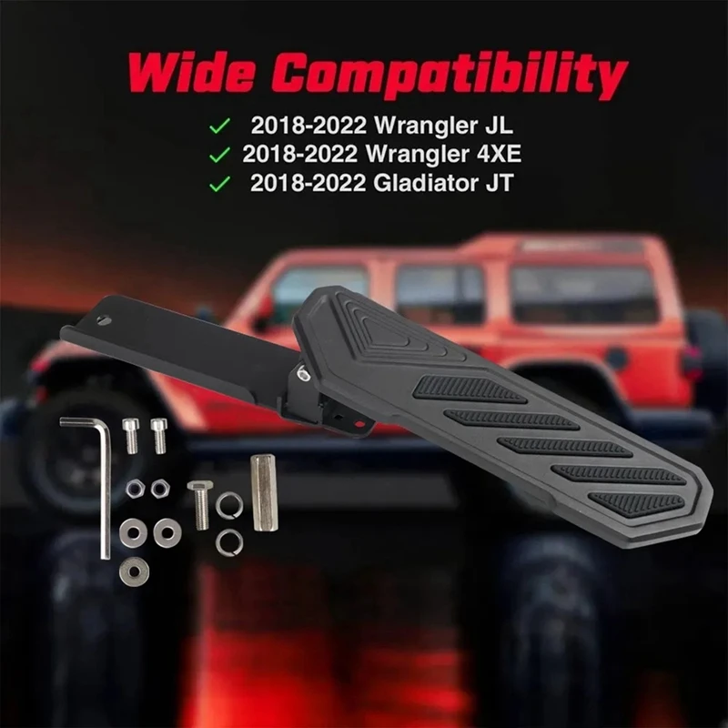 Car Brake Pedal Left Side Footrest Kick Panel For Gladiator JT Anti-Slip For Jeep Wrangler JL JLU 4XE 2018-2022