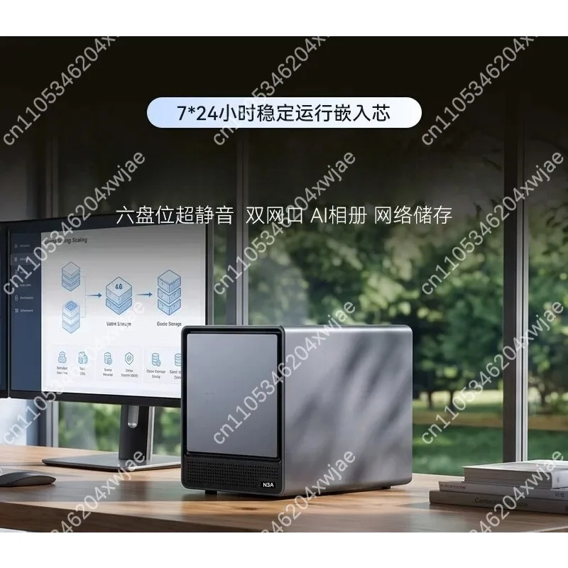 R2544 Fanless Mini PC, Dual LAN Desktop Computer, Private Home Cloud Storage Server for Media and AI Photo Sync