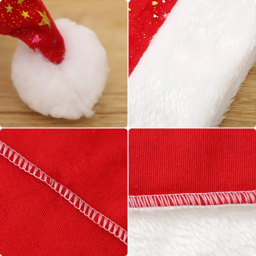 

2025 Luminous Santa Hat Star Headdress Xmas Cap Long Christmas Supplies Gift