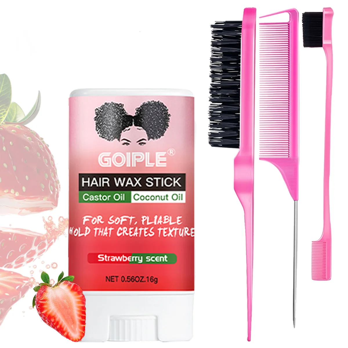 GOIPLE Slick Hair Wax Stick Anti Frizz Pomade Stick Finishing Broken Hair Styling Products for Women Control Flyaways Solid Wax