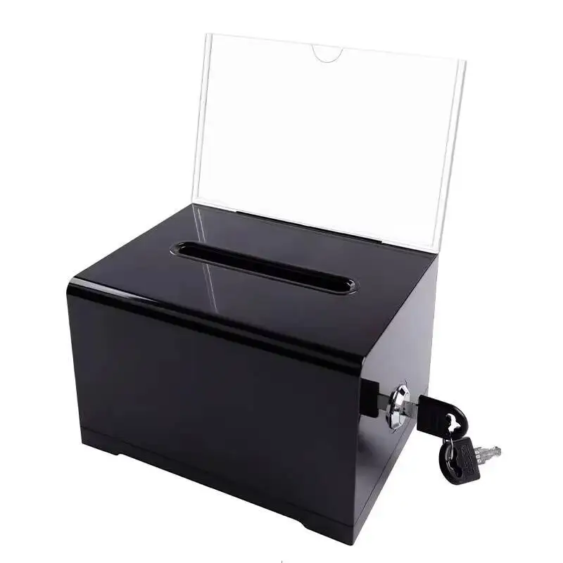 Exhibition Supplies Collection Ballot Storage Box Please Give Me A Business Card Case White/Black