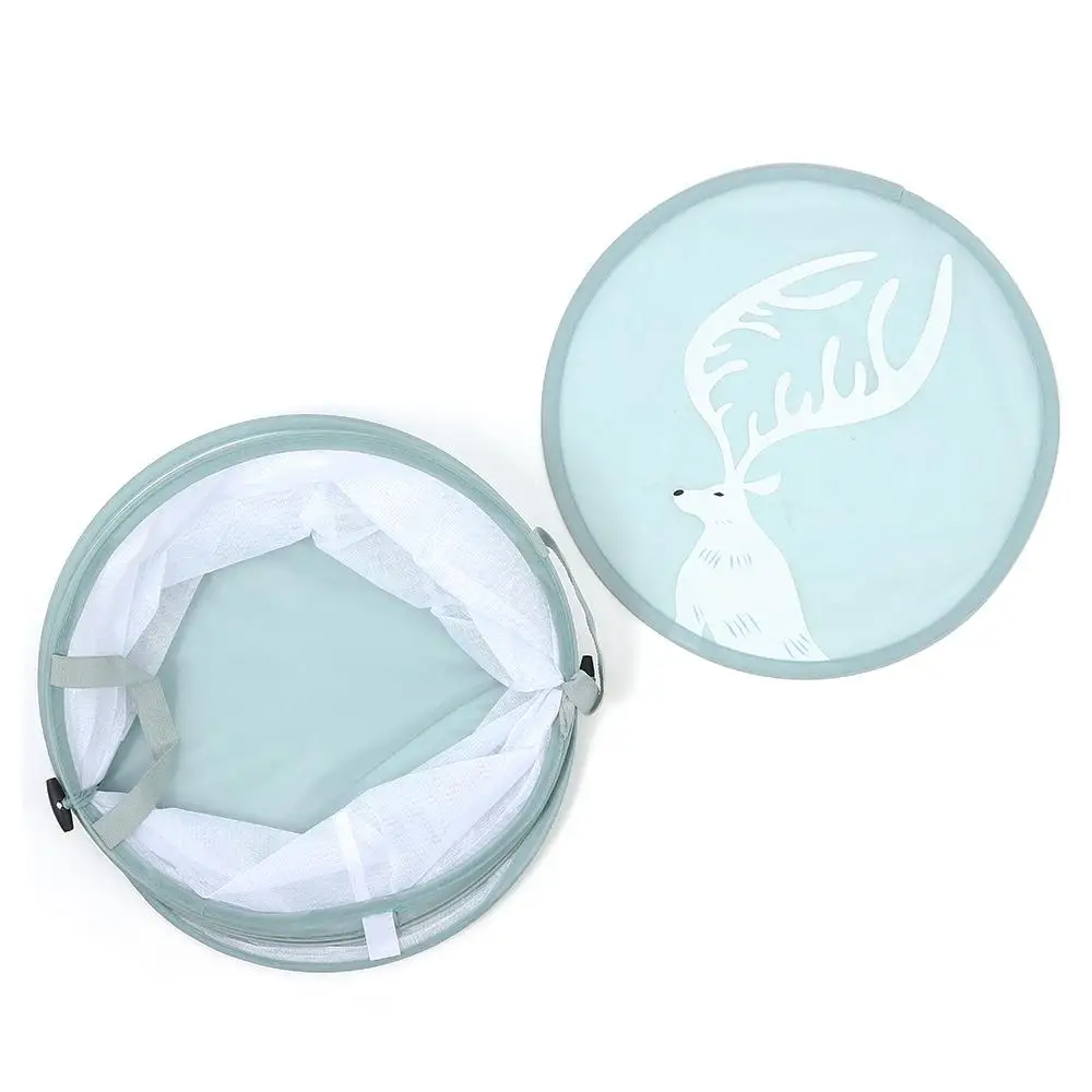 Easy To Store Green Storage Hanging Bag Hanging Type Foldable Storage Basket Perspective Space Saving Net Pocket Home