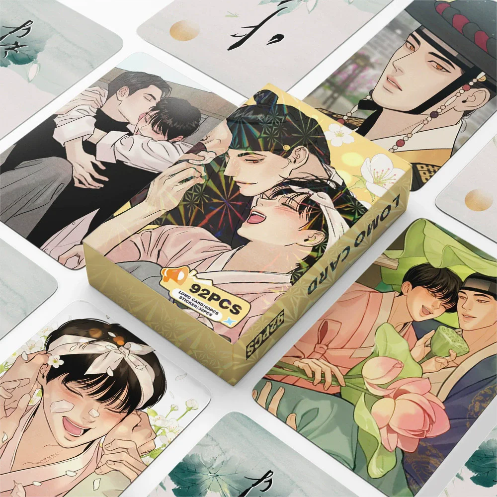 92PCS Korean Webtoon Lomo Cards & Mini Stickers - Anime Character Photocards Collection Perfect Gift for Fans