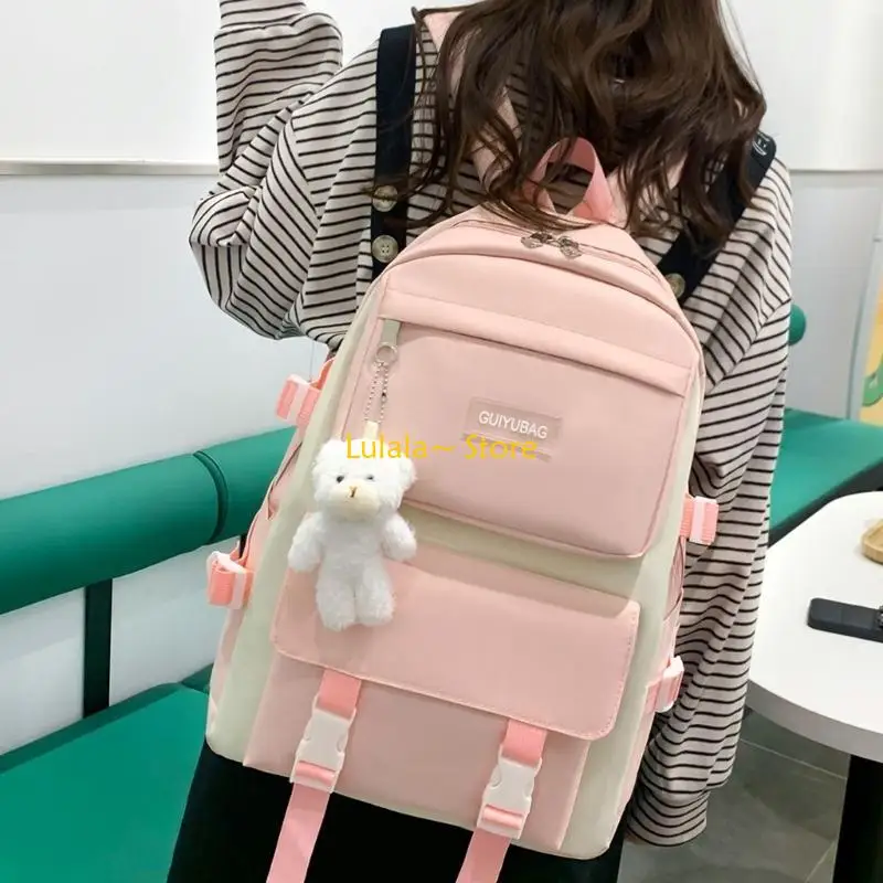 

Y4QA 4pcs School Backpack Drawstring Bag Pencil for Case for Student Girls Bookb