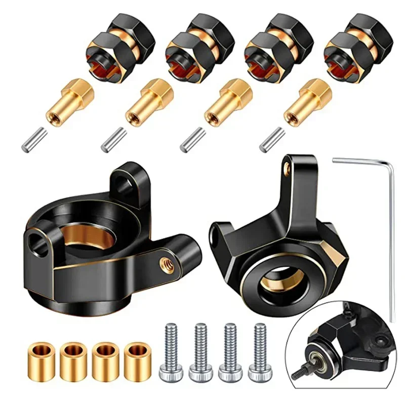

PigRC Axial Scx24 90081 Brass Steering Cup With Hex Adapter For 1/24 RC Car