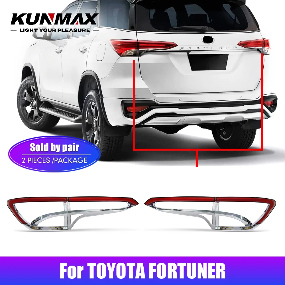2pcs Led Car Rear Bumper Reflector Light for Toyota Fortuner Rear DRL Lights Stop Brake Lamp Accessories Red Black White Lens