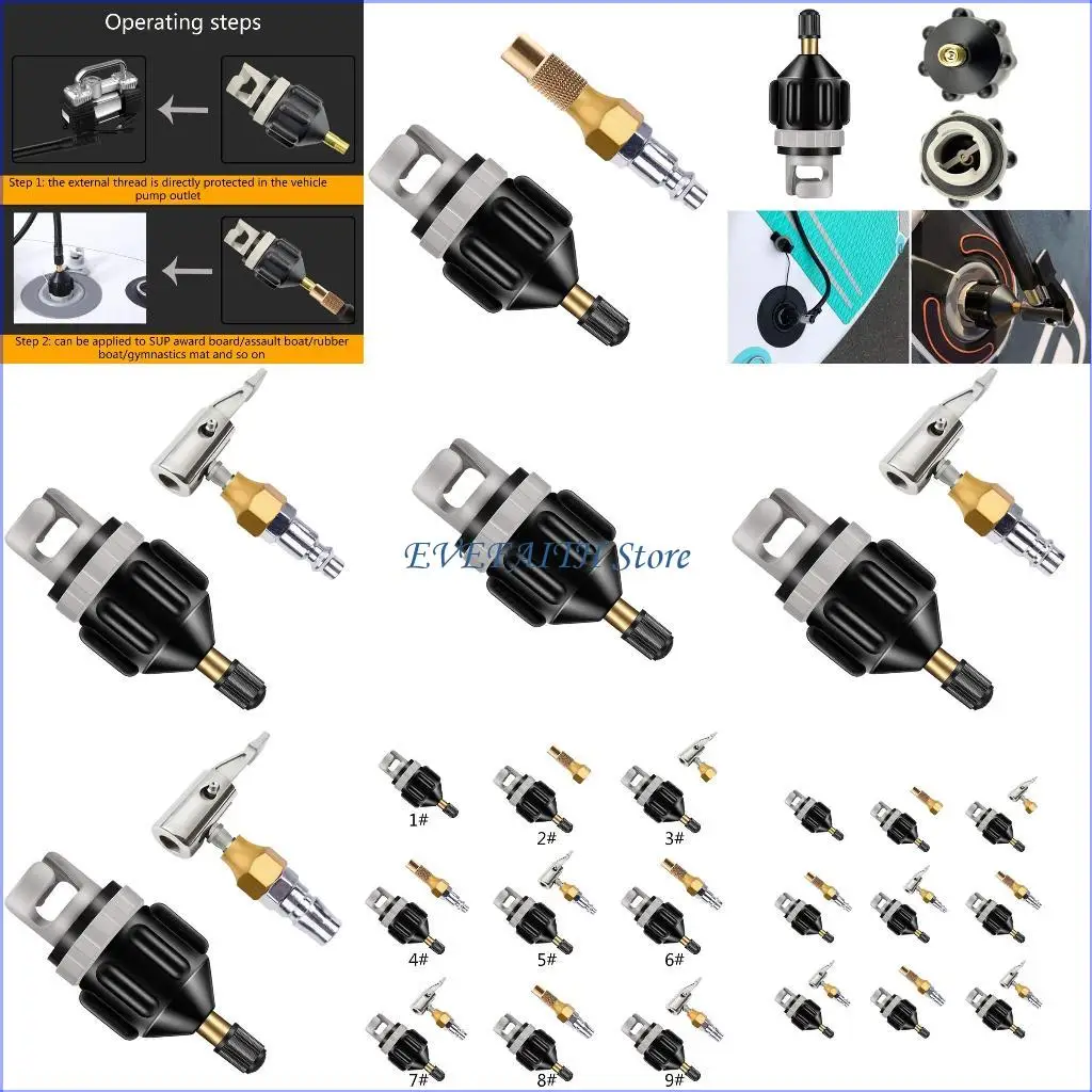 

124b прочный воздух для адаптера клапана износостойкий воздух гребной лодки для адаптера адаптера адаптера клапана.