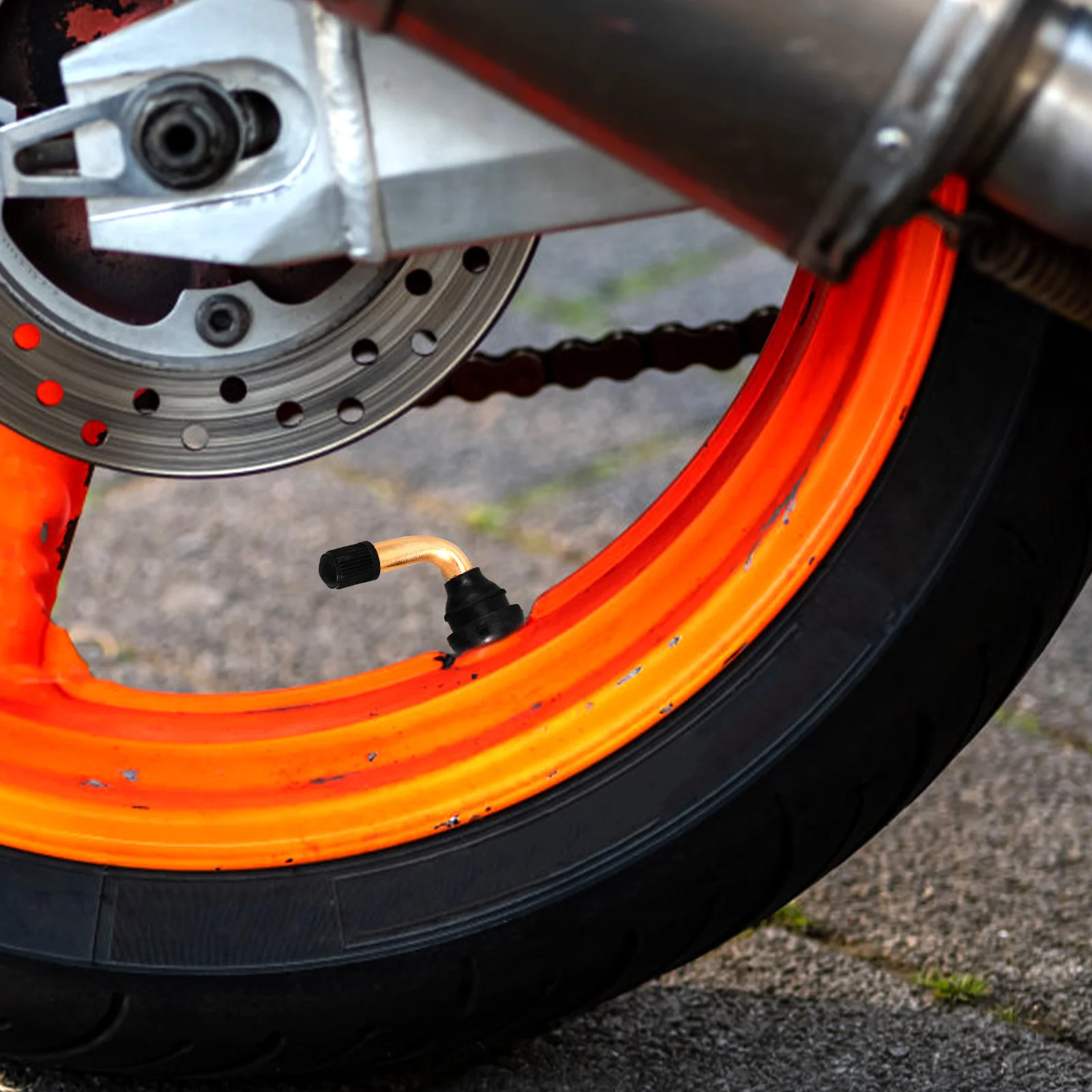 Extensiones de vástagos de válvula de neumático, boca doblada de 45 grados para motocicletas eléctricas ATV, garantiza una inflado adecuada, seguridad H ling