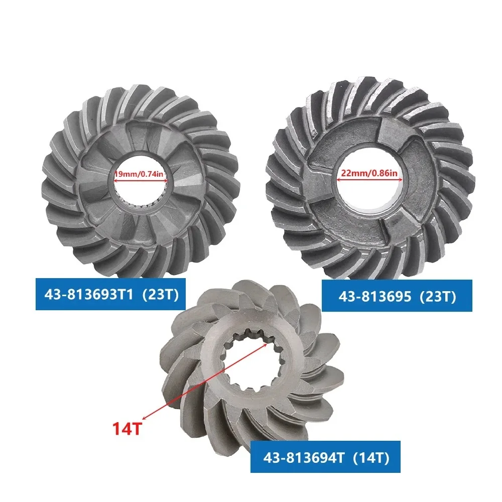 813693 Gear Kit 813695T For Mercury Mercruiser 50HP 55HP 60HP Outboard Motor Forward 43-813693T;Pinion 813694T Reverse