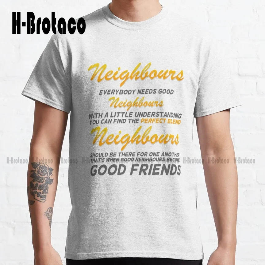 Lyric Sheet Design With Grey Text [Neighbs] Classic T-Shirt Muscle Shirt Custom Aldult Teen Unisex Digital Printing Tee Shirts