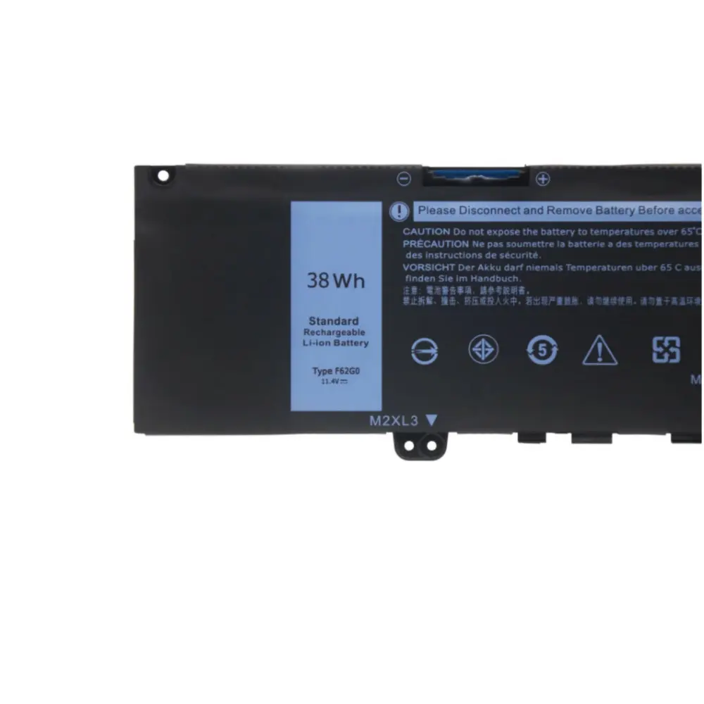 NEW F62G0 Laptop Battery For DELL Inspiron 13 7370 7373 7380 7386 For Vostro 5370 P83G P87G P91GRPJC3 39DY5 11.4V 38WH