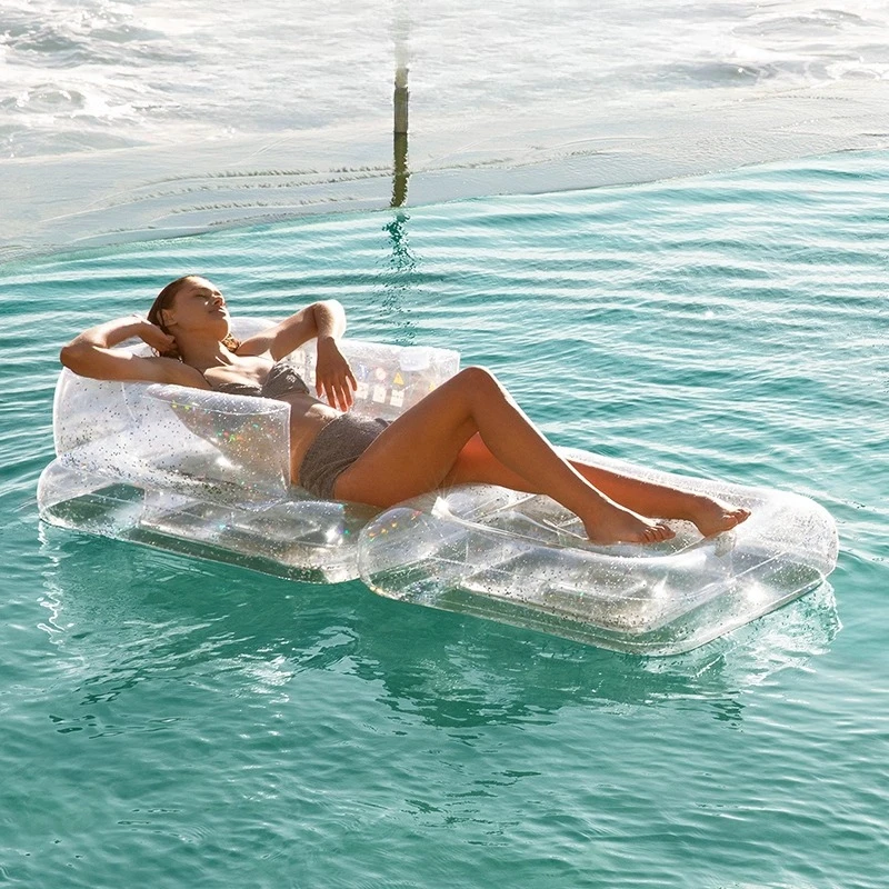 Wasser aufblasbares Sofa Internet Celebrity Lounge Stuhl schwimmende Reihe Kinder Erwachsene schwimmendes Bett Schwimmbad Wasserausrüstung