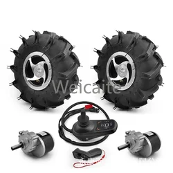 10-Inch Wheel 24V 500W Dual Drive Motor Kit  Joystick Remote Control Electric Trolley  Wheelchair
