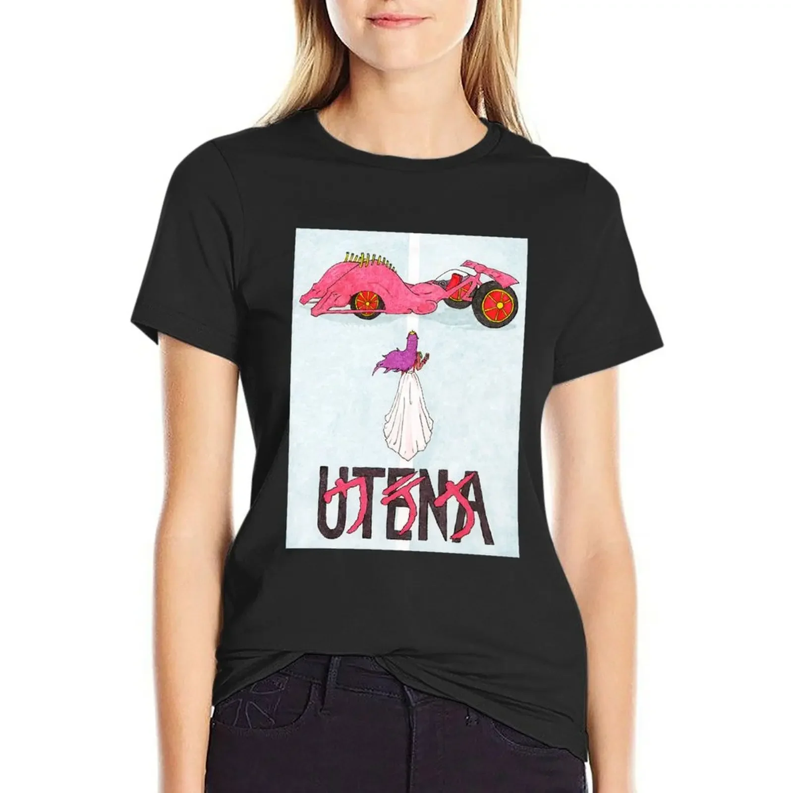 

UTENA T-Shirt cute tops funnys Short sleeve tee oversized workout shirts for Women