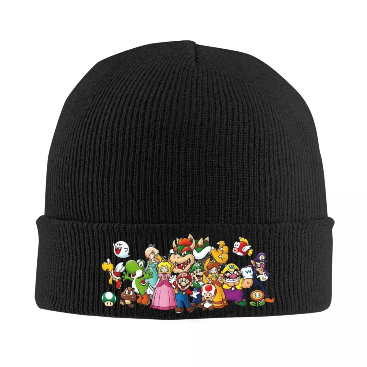 Cartoon M-marioes Beanie Hats Bonnet Hats Female Male Vintage Hippie Knitting Hat Autumn Pattern Head Wrap Caps