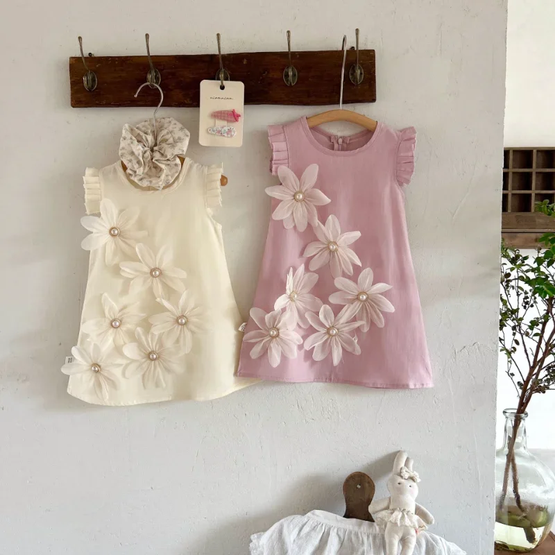 

New Summer Fashion Baby Clothes Children Sleeveless Dress Infant Girls Clothing Toddler Casual Cute Costume Kids Sportswear