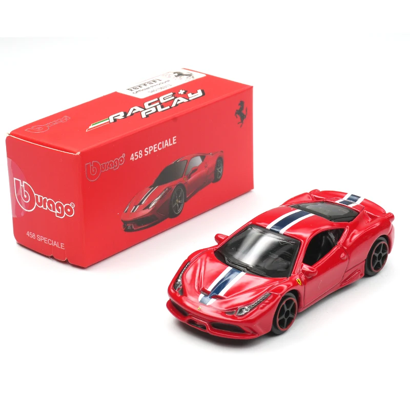 

Bburago 1:64 Ferrari 458, специальный паук, красный, синий, литые модели автомобилей, игрушки, подарок для детей