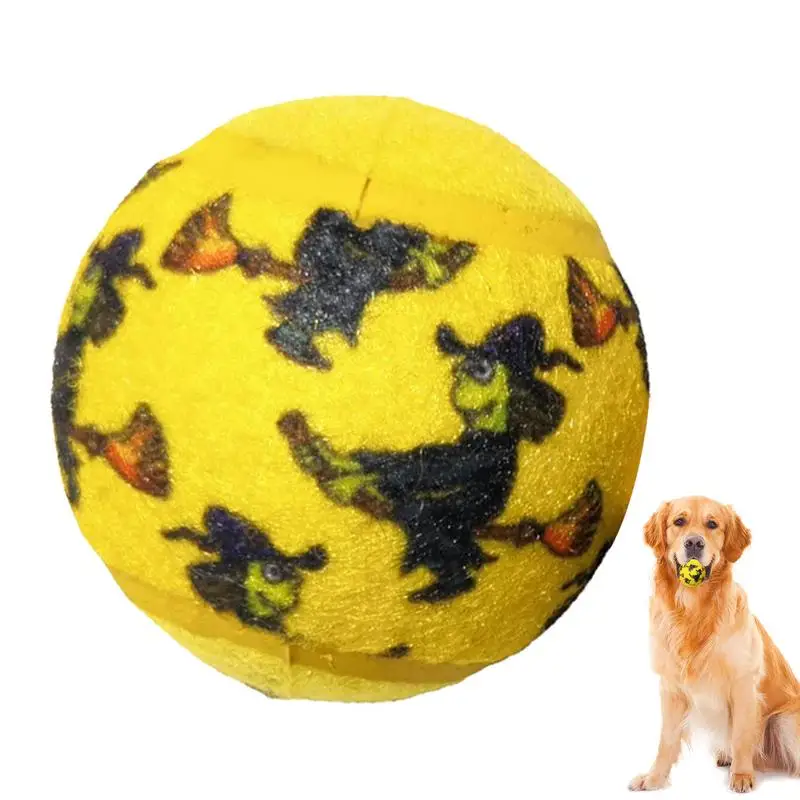 

Dog Toys For Aggressive Chewers Witch Pattern Chewing Ball Toys Cute Enrichment Toy For Biting Puppy Toys