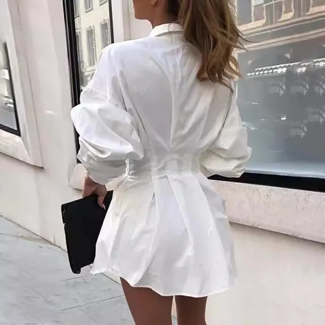 Sexy à manches longues élégant maigre bureau dame Mini Robe pour les femmes col en v profond noir paquet hanche robes moulantes Robe décontractée