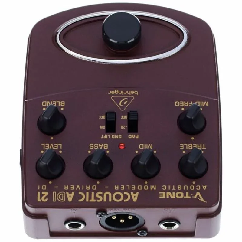 Behringers ADI21 Professional Effects Guitar Case Head Simulation Pre Recording Stage DI Guitar Effects