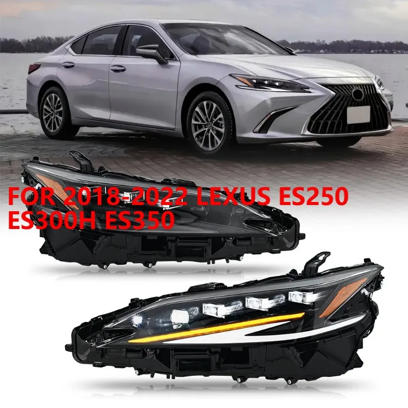 

Для 2018-2022 LEXUS ES250 ES300H ES350, 2 шт. светодиодные фары в сборе с ДХО, передние фонари в ксеноновом стиле