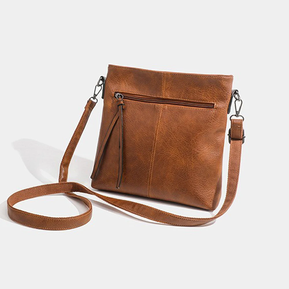 Modna nowa torba na ramię ze skóry PU w stylu retro, codzienna torba na ramię, uniwersalna torba na ramię dla mężczyzn i kobiet — zdjęcie 4